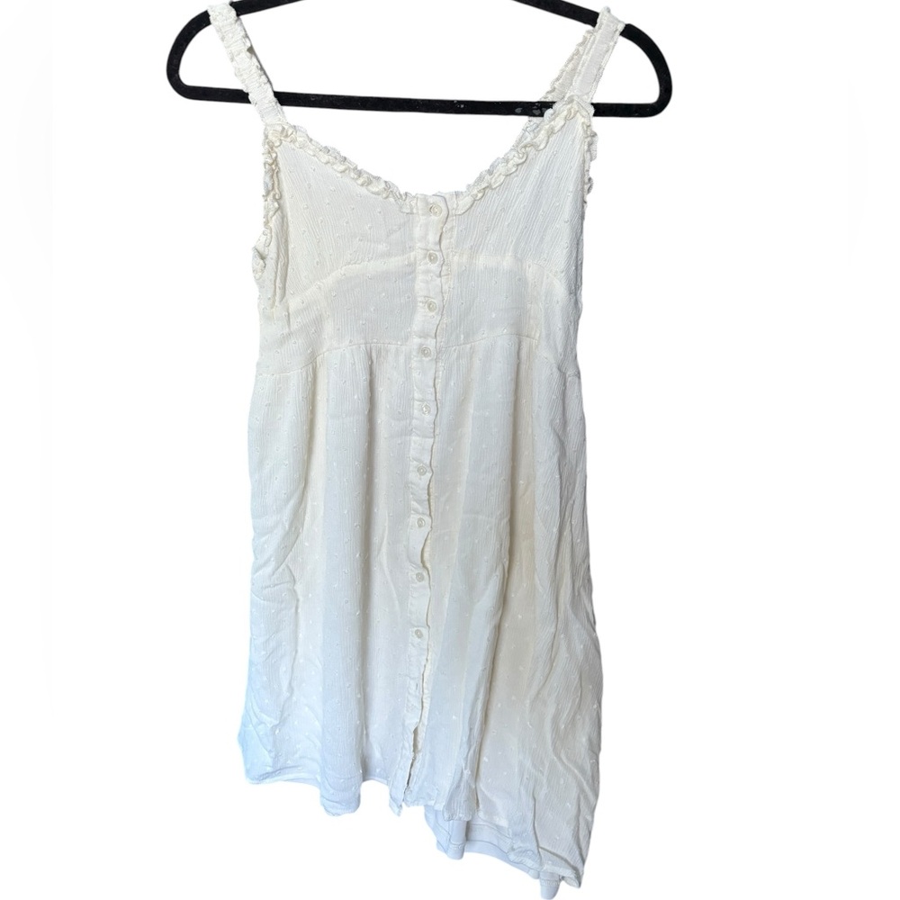 White Button-Down Sleeveless Top